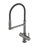 CONTEMPORARY ART 3-WAY SINK MIXER MATTE GUN METAL