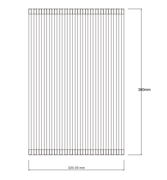 BRUSHED STEEL ROUND TUBES ROLLING MAT 38x32CM