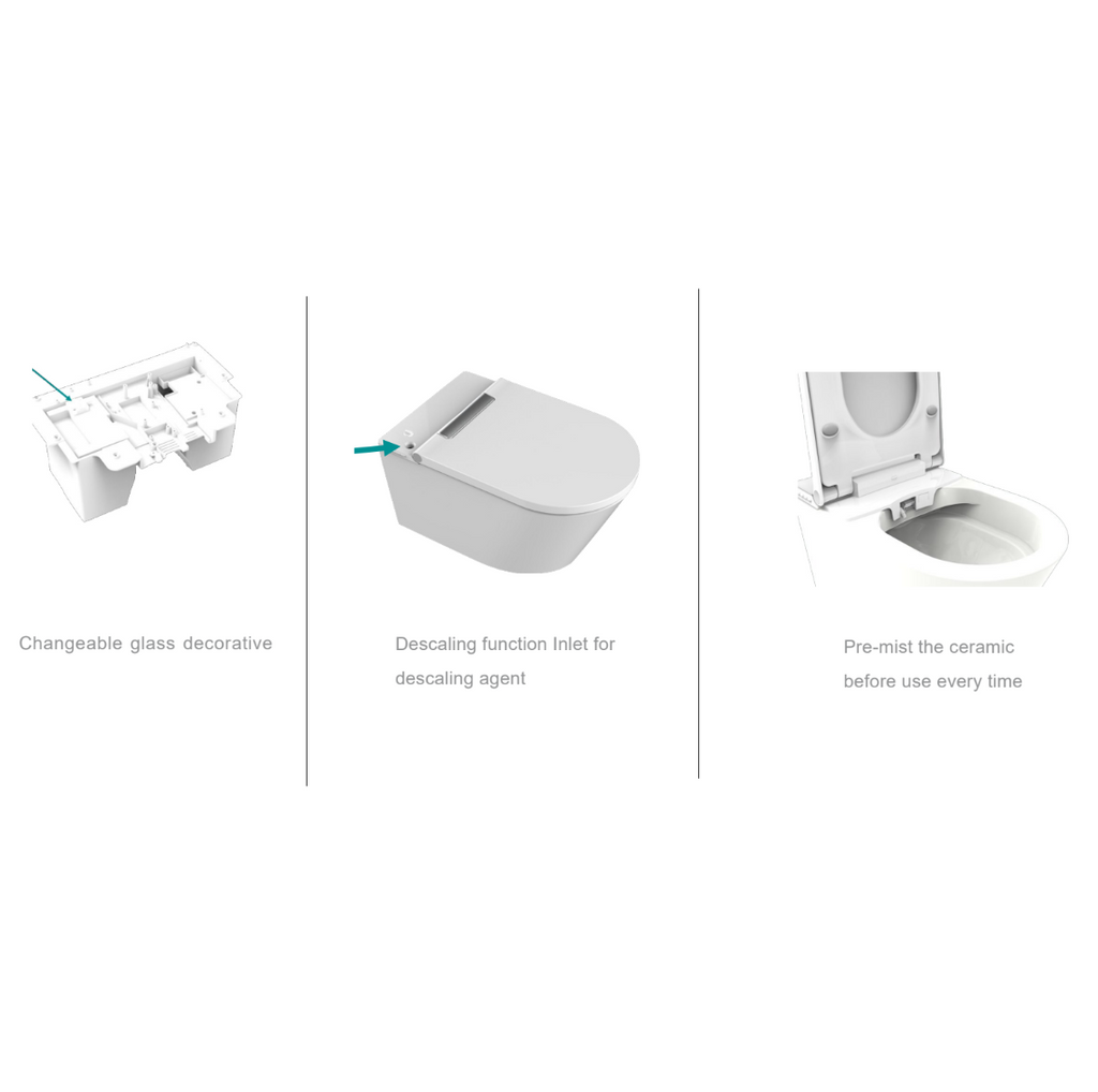 ROUND RIMLESS COMPLETE WALL HUNG SMART TOILET