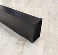 Black aluminium shower-cabin extension, 8 × 4 × 185 cm