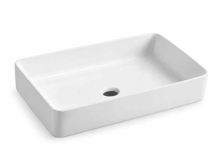 BPS BELLA RECTA COUNTERTOP BASIN WHITE 600x400x115MM 205-60