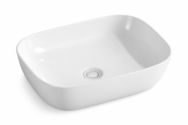 BPS BELLA SLIM COUNTERTOP BASIN WHITE 207-49