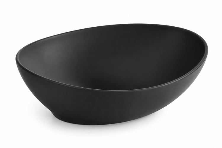 BPS BELLA OVAL COUNTERTOP BASIN BLACK 400x330x145MM 3020BL