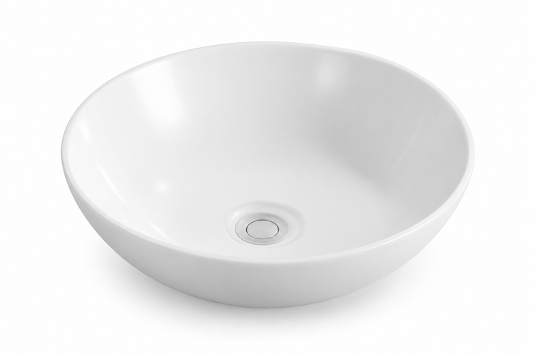 BPS BELLA ROUND COUNTERTOP BASIN 400x400x130MM 8002