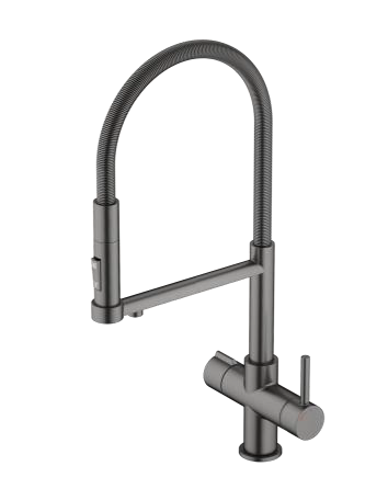 CONTEMPORARY ART 3-WAY SINK MIXER GUN METAL