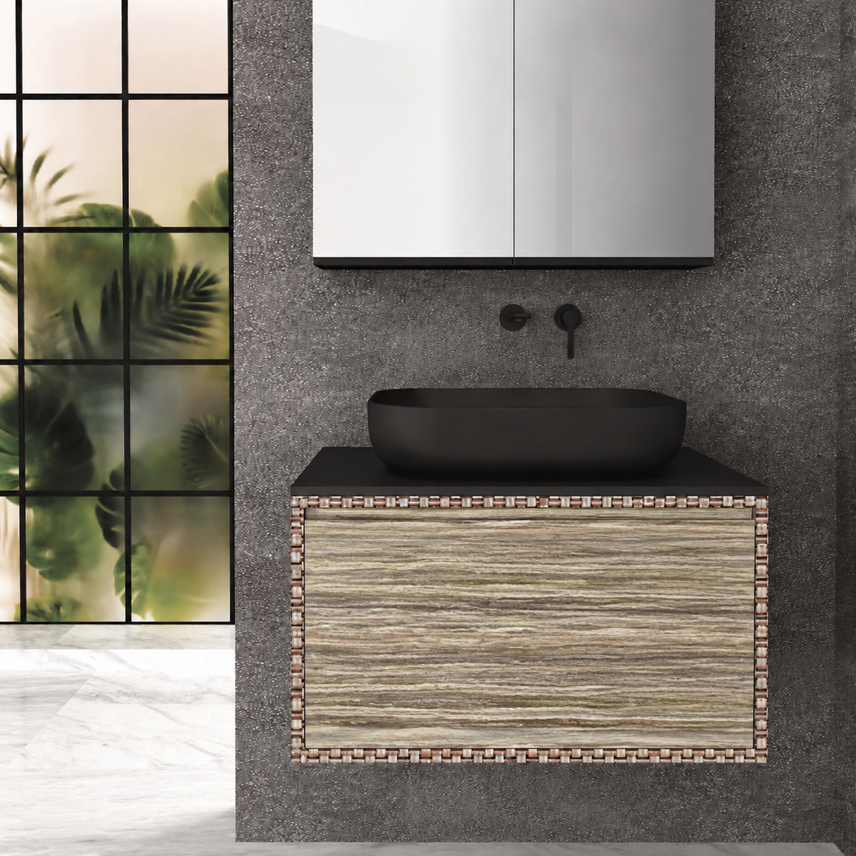 Drawer Deep — cabinet finish 245, drawer finish 390, B countertop