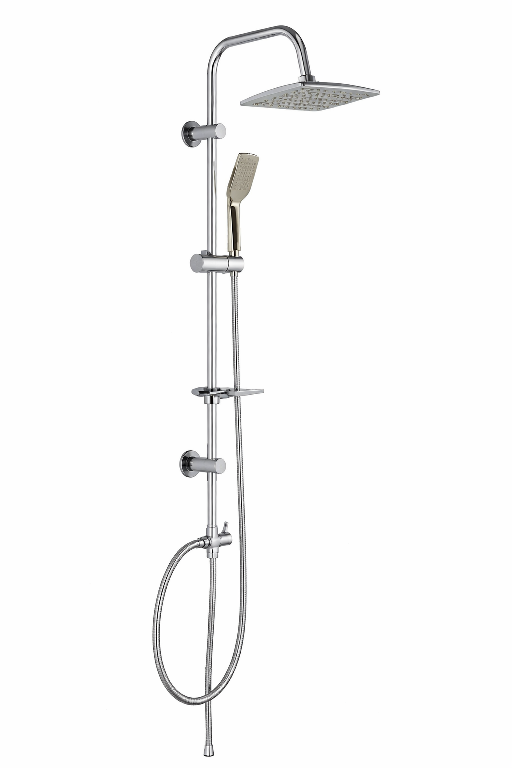 GOOD LIFE SQUARE SHOWER SYSTEM S/STEEL CHROME