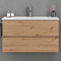 EURO1 Denver 80 cm wall-hung vanity with two drawers and ceramic basin