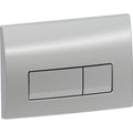 Geberit Delta50 actuator plate, square, dual flush — Plate, Button: chrome / glossy — Product photo