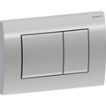 Geberit Delta20 actuator plate, square, dual flush — Plate, Button: chrome / glossy — Product photo