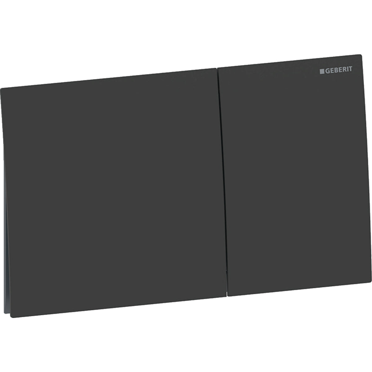 Geberit Sigma70 actuator plate, square, dual flush — Button: black matt / easy-to-clean coated, B=25cm — Product photo