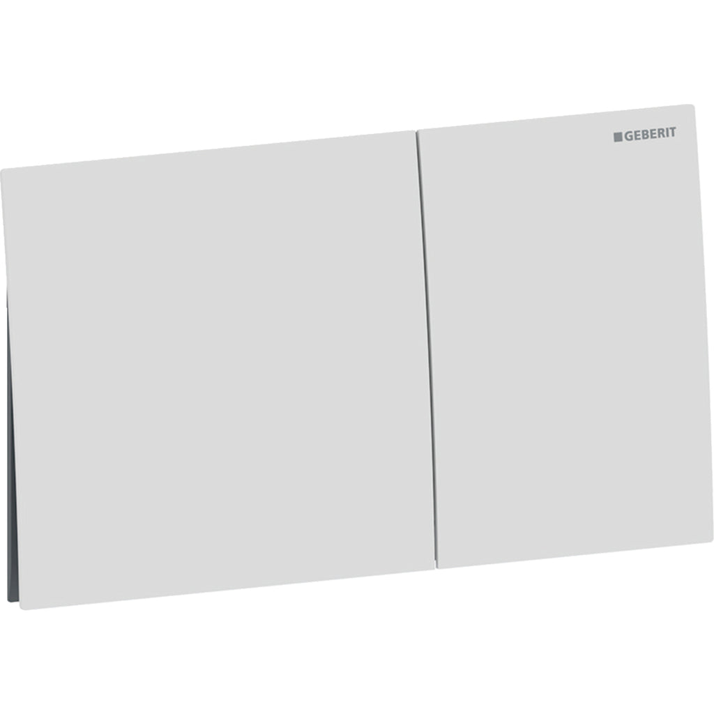Geberit Sigma70 actuator plate, square, dual flush — Button: white matt / easy-to-clean coated, B=25cm — Product photo
