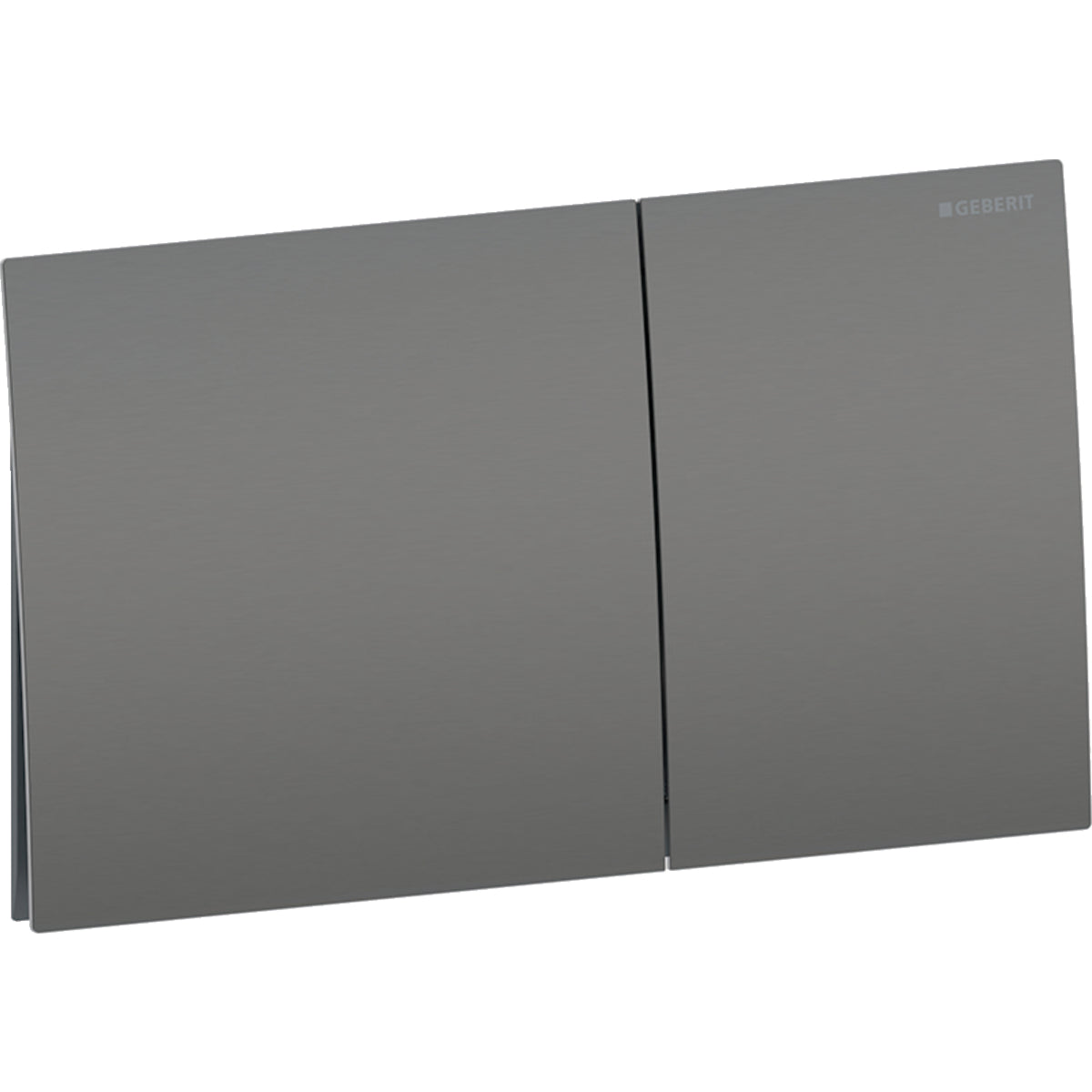 Geberit Sigma70 actuator plate, square, dual flush — Button: black chrome / brushed, easy-to-clean coated, B=25cm — Product photo