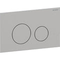 Geberit Sigma40 actuator plate, round, dual flush — Plate, Button: brushed, easy-to-clean coated — Product photo