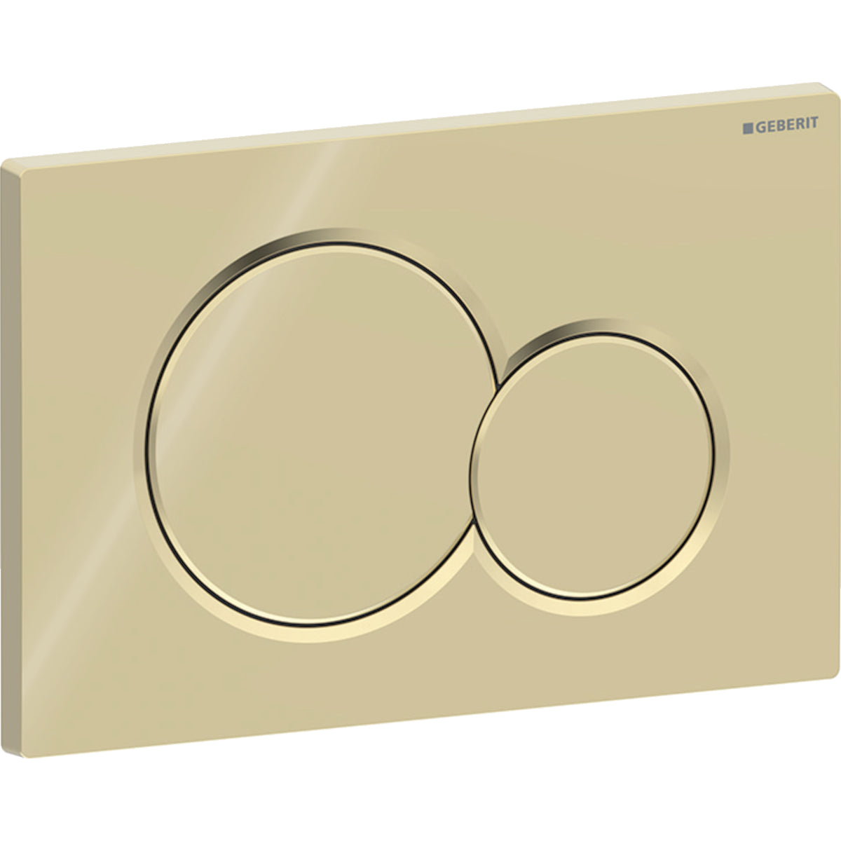 Geberit Sigma01 actuator plate, round, dual flush — galvanized special brass — Product photo