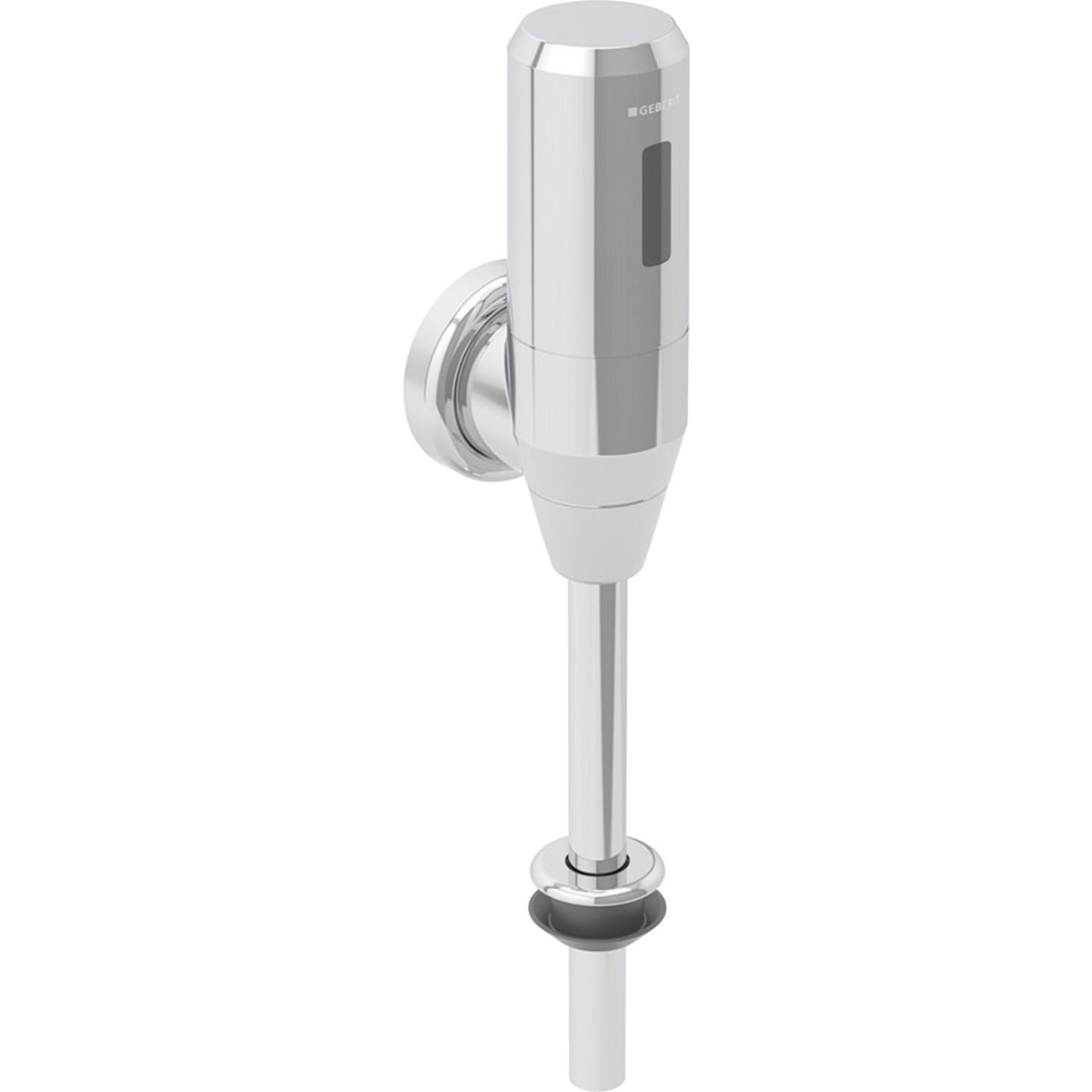 Geberit pressure flushing valve for urinal with electronic flush actuation, battery operation, for surface mounting — pressure flushing valve for urinal with electronic flush actuation, battery operation, for surface mounting — Product photo