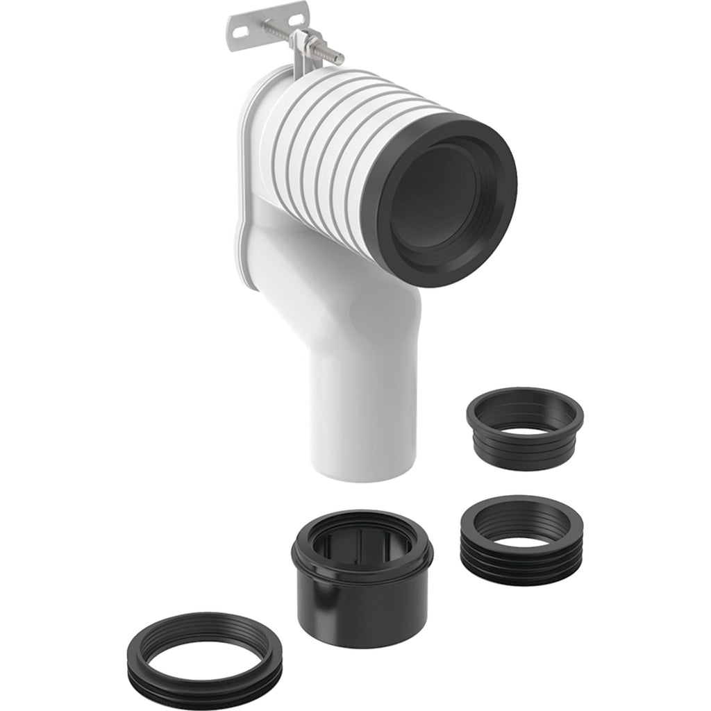 Geberit P-bend set for floor-standing WC — L=22.5cm, d=90mm, white alpine — Product photo