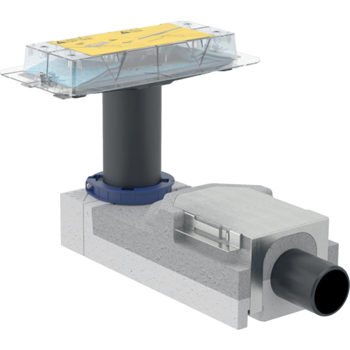 Geberit installation set for CleanLine shower channel, for screed height at inlet 90–220 mm — d=50mm — Product photo