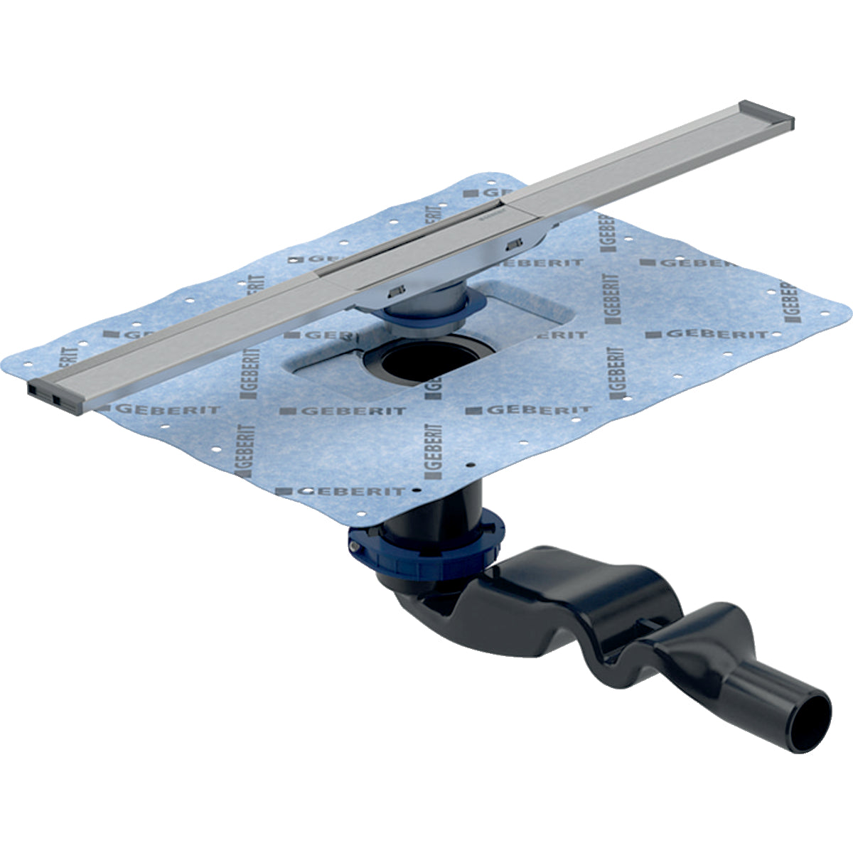 Geberit CleanLine20 shower channel, Basic, depth of water seal 30 mm — L=60cm, Yüzey: Fırçalanmış paslanmaz çelik — Product photo