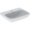 Geberit Selnova Square washbasin — 60x46cm, Tap hole=centred, Overflow=visible, symmetrical, white — Product photo