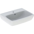 Geberit Selnova Square handrinse basin — 45x16x35cm, white, Tap hole=centred, Overflow=visible, symmetrical — Product photo