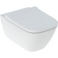 Geberit Smyle set of wall-hung WC, square, washdown, shrouded, Rimfree — white — Product photo