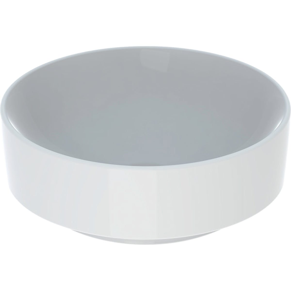 Geberit VariForm lay-on washbasin, round — 40x40cm, D=40cm, Tap hole=without, Overflow=without, white — Product photo