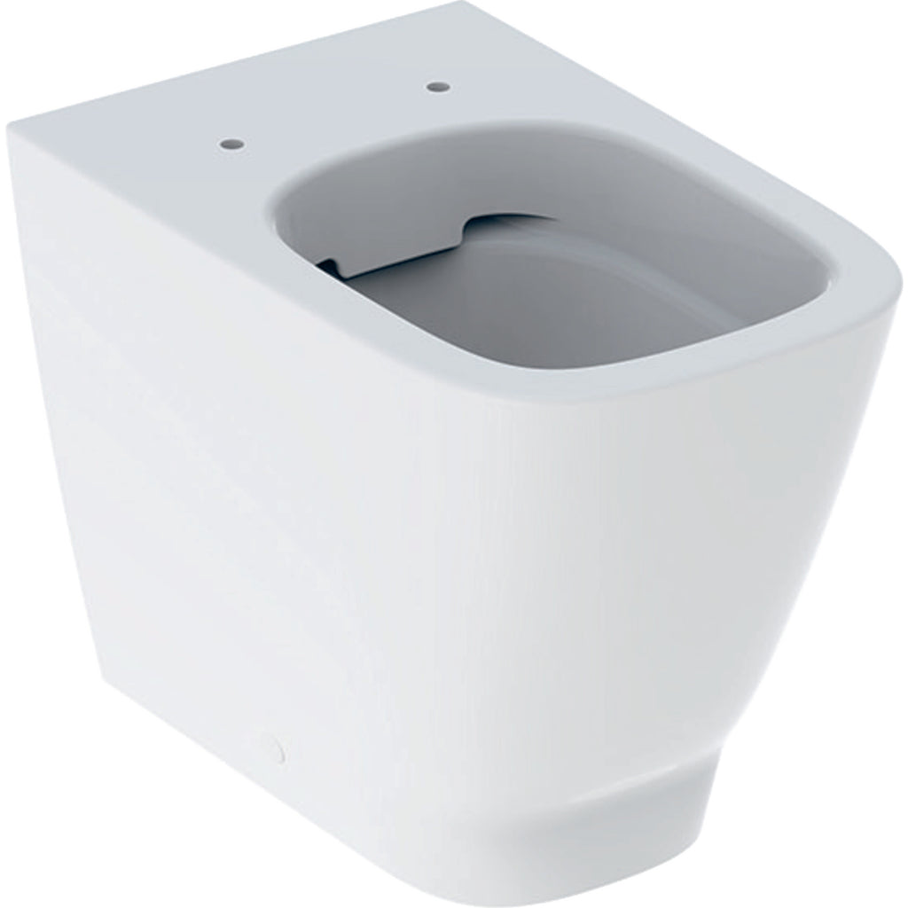 Geberit Smyle floor-standing WC, square, washdown, back-to-wall, shrouded, Rimfree — T=54cm, white — Product photo