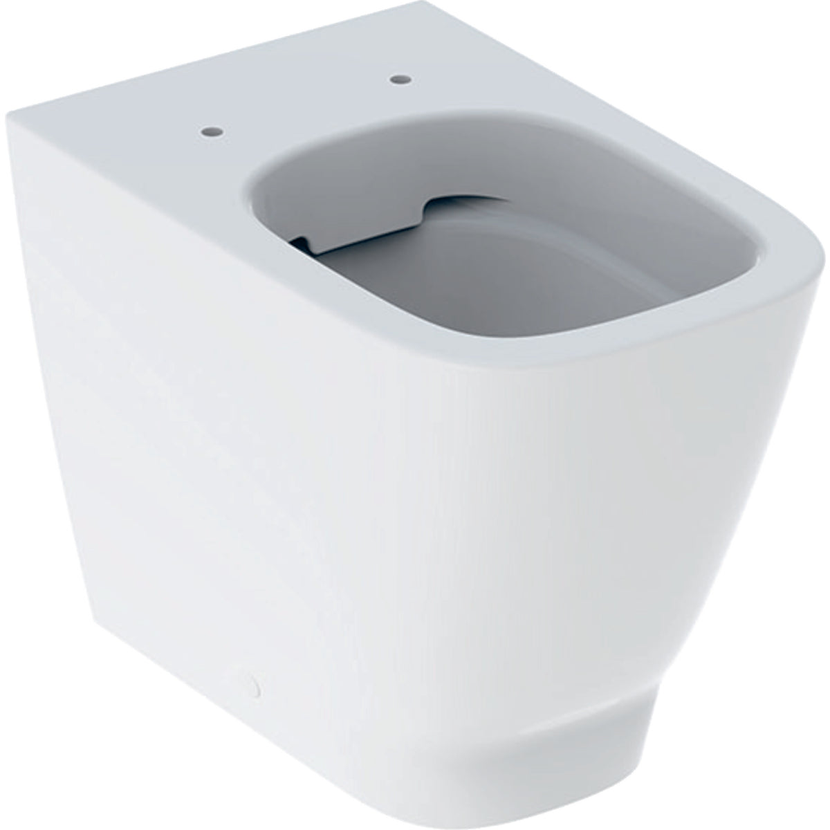 Geberit Smyle floor-standing WC, square, washdown, back-to-wall, shrouded, Rimfree — T=54cm, white — Product photo