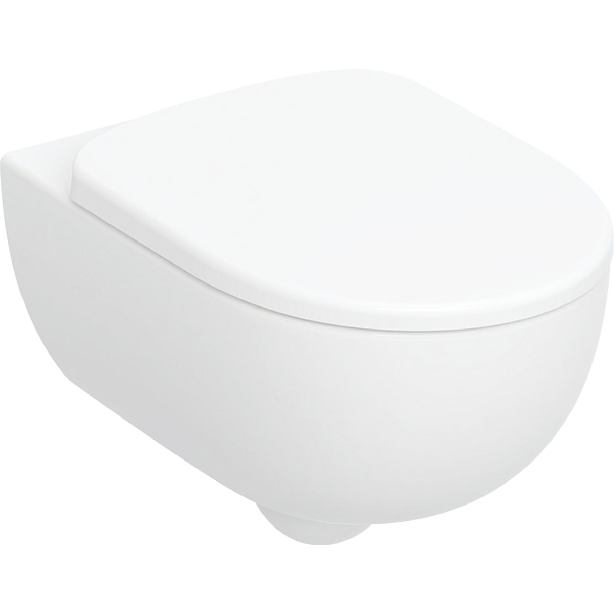 Geberit Selnova set of wall-hung WC, Premium, washdown, shrouded, Rimfree — T=53cm, white — Product photo