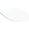 Geberit iCon WC seat, slim design — Soft-closing mechanism=yes, QuickRelease function=no, Fastening=from above, white / glossy — Product photo