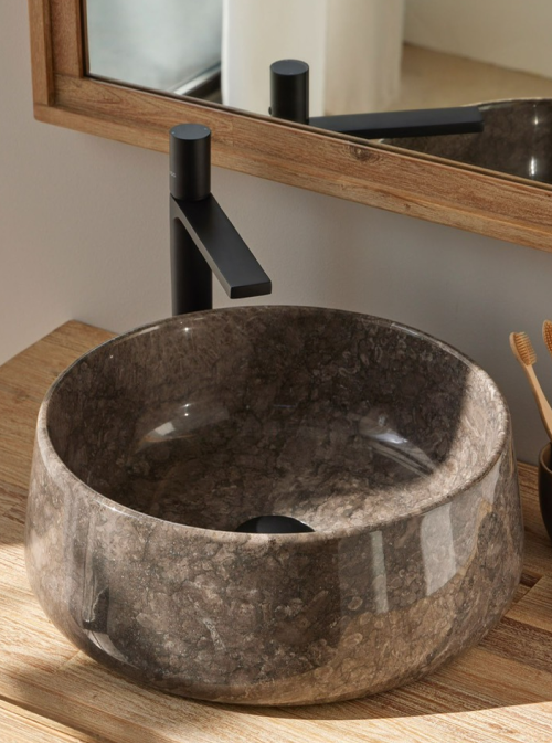 FLORES GREY BASIN 40X40X15cm