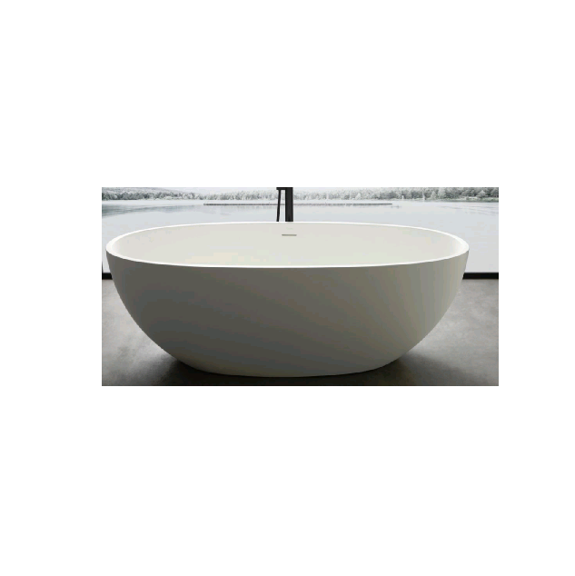 FREE STANDING SOLID SURFACE BATHTUB WHITE MATTE 165x76x55CM