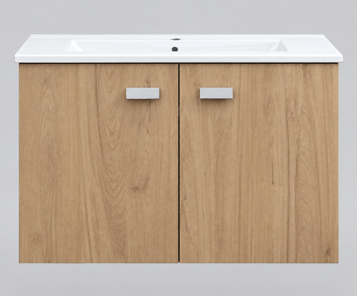 LOFT Denver two-door bathroom furniture with ceramic basin