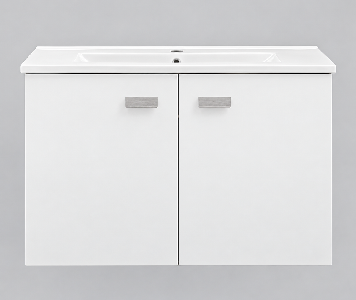 LOFT white two-door bathroom furniture with ceramic basin