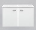 LOFT white two-door bathroom furniture with ceramic basin
