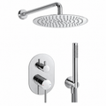 M Project Tube Concealed Bath/Shower Mixer Set - Inox – high-resolution product image on white background