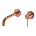 M Project Tube Concealed Wash-Basin Mixer External Parts - Brushed Copper PVD on white background
