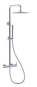 M Project Tube Cylindrical Telescopic Shower Column - Chrome on white background