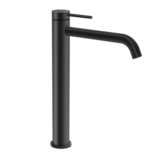 M Project Tube High Wash-Basin Mixer - Matt Black on white background