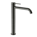 M Project Tube High Wash-Basin Mixer - Brushed Gun Metal PVD on white background