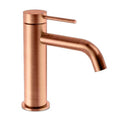 M Project Tube Wash-Basin Mixer - Brushed Copper PVD on white background