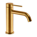 M Project Tube Wash-Basin Mixer - Brushed Gold PVD on white background