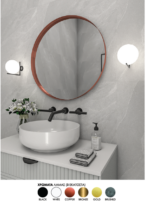IRON CIRCLE  SLIM WALL MIRROR 60CM & 70CM & 80CM