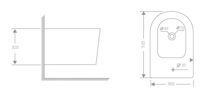 NIE0003 MATRIX PLUS WALL HUNG BIDET