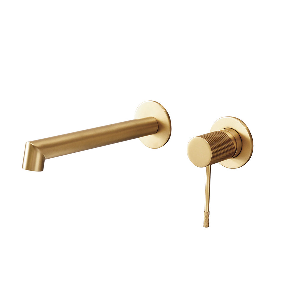 Orabella Terra Brushed gold - Single lever 2 hole, concealed basin mixer