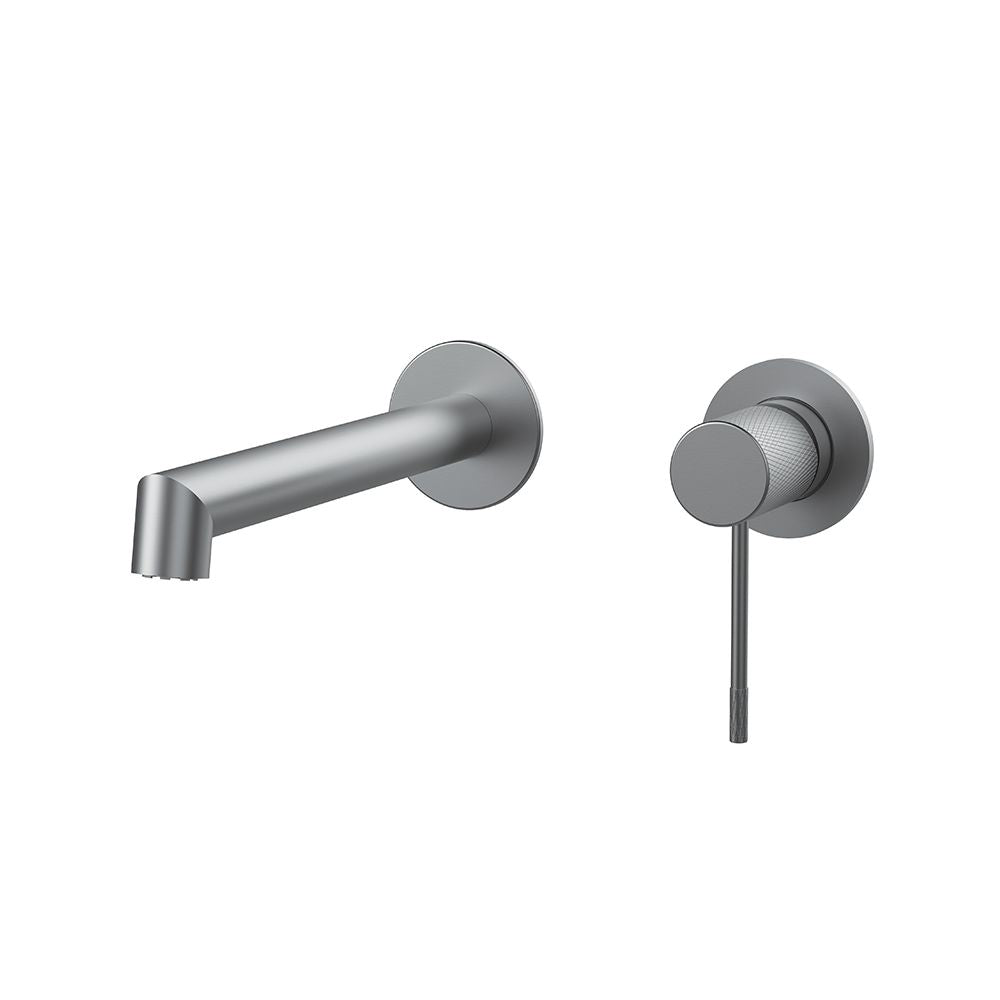 Orabella Terra Gun Metal Light - Single lever 2 hole, concealed basin mixer