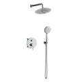 Orabella Preciosa - Concealed Shower set with a concealed 2 way bath shower mixer, a shower head Ø250 with an extention arm and a raindance 3 function hand shower with a flex hose and a shower holder Chrome