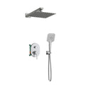 Orabella Marea - Concealed Shower set with a concealed 2 way bath shower mixer, a shower head 250X250 with an extention arm and a raindance 5 function hand shower with a flex hose and a shower holder Chrome