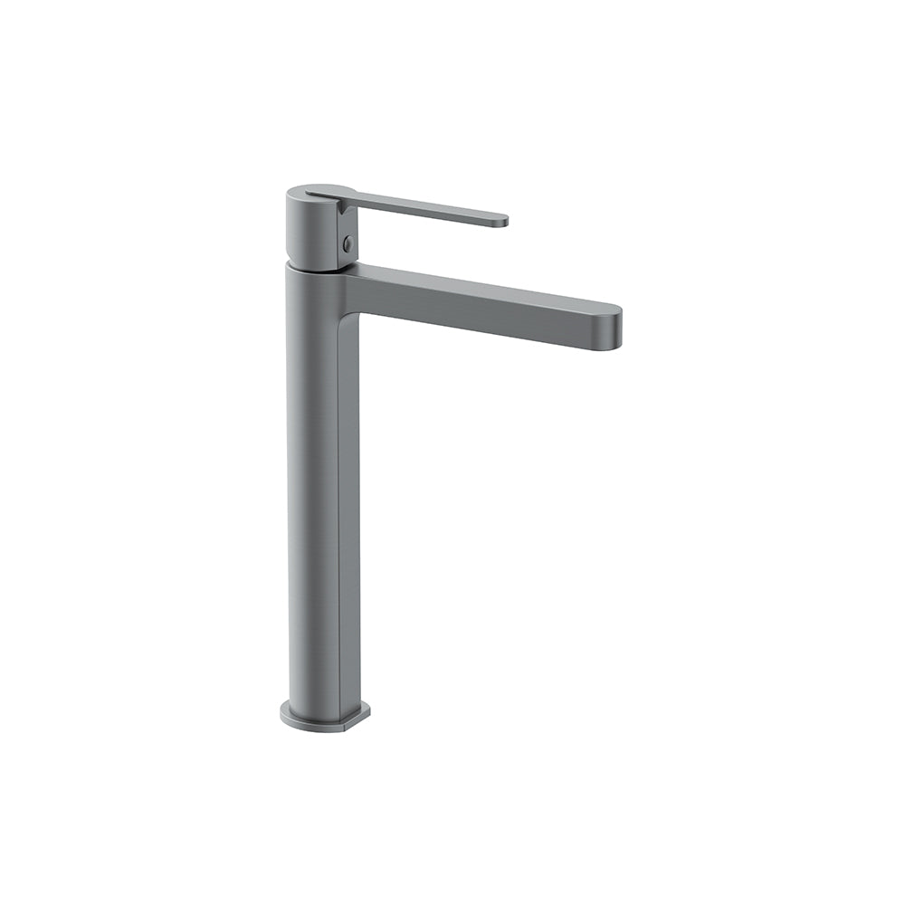 Orabella Marea Gun metal light - Single lever high riser basin mixer